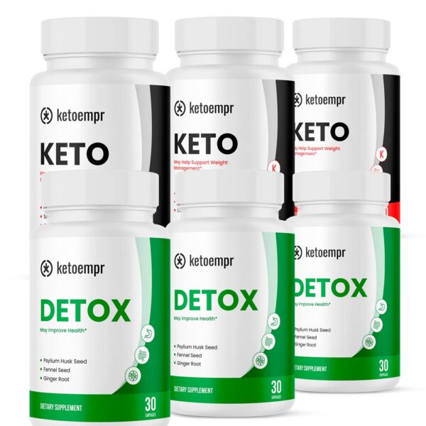 Pack of 3 Detox & 3 Keto bottles